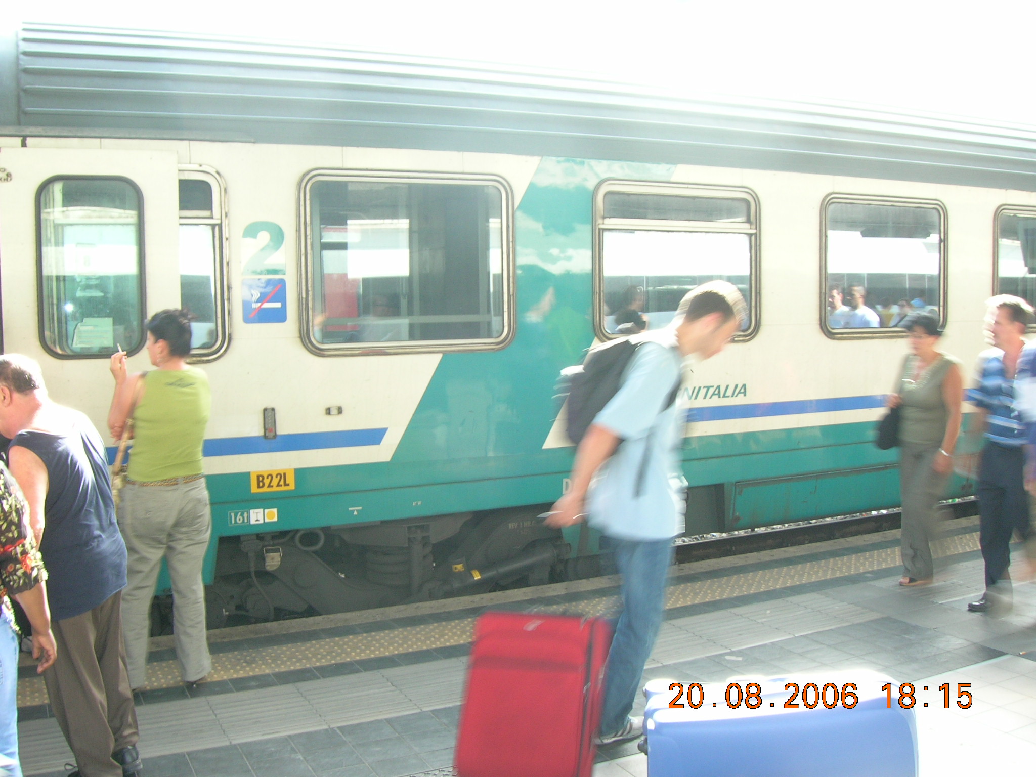 Milano-Napoli treni, Napoli ye vardığında.